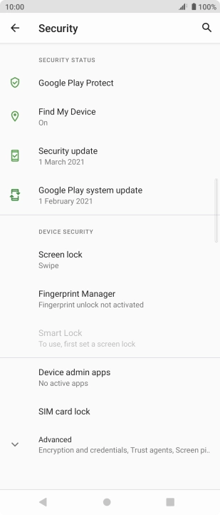 Press Fingerprint Manager.