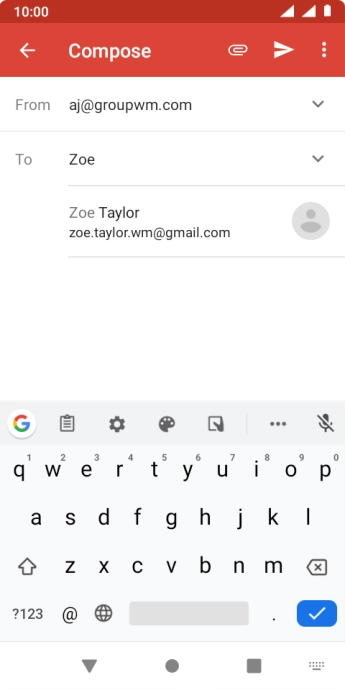Press the required contact. Press the required contact.