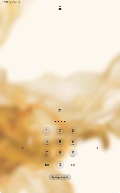 Key in your SIM PIN and press OK. The default SIM PIN is 0000.