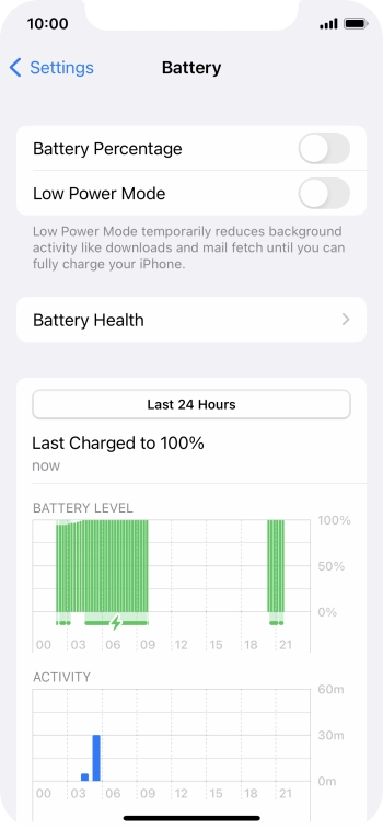 Press Battery Health.