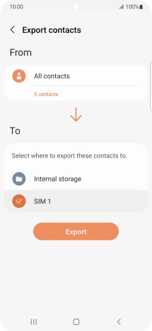 Press Export.
