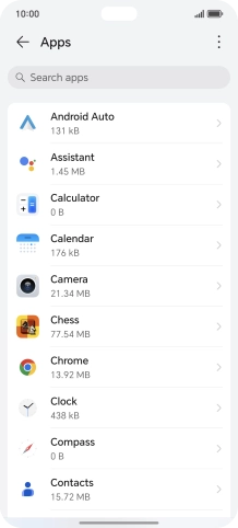 Press the required app.