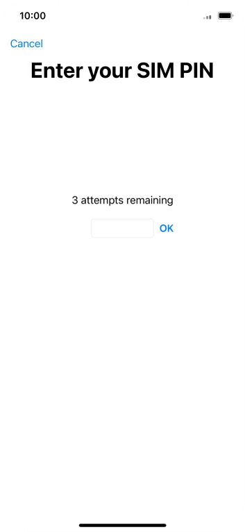 If your SIM is locked, key in your SIM PIN and press OK. The default SIM PIN is 0000.