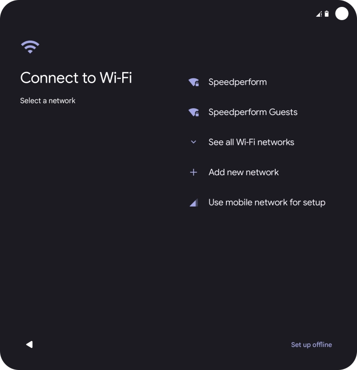 Press the required WiFi network.