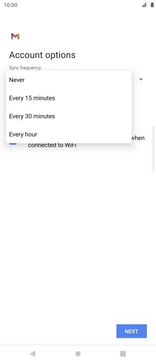 Press the required setting. Press the required setting.