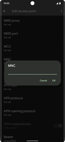 Key in 10 and press OK.