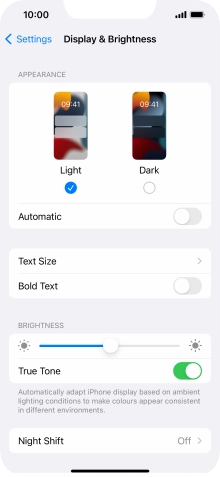 Press Dark.