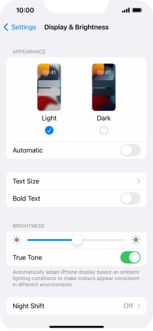 Press Dark.