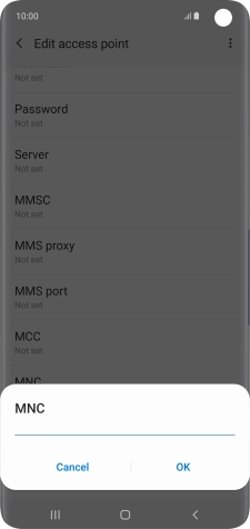 Key in 10 and press OK.