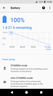Press the required setting.