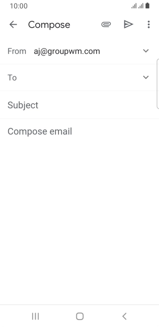 Press the field next to 'To' and key in the first letters of the recipient's name. Press the field next to 'To' and key in the first letters of the recipient's name.