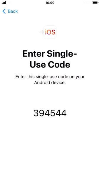 Follow the instructions on the screen and in the 'Move to iOS' app to transfer the content from the Android phone to your phone and set up your phone and prepare it for use.