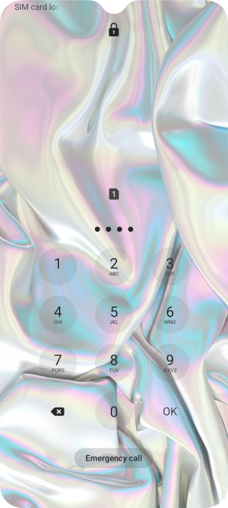 Key in your SIM PIN and press OK. The default SIM PIN is 0000.