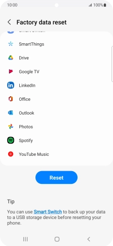 Press Reset.