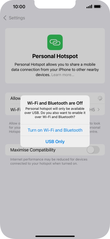 If WiFi is turned off, press Turn on Wi-Fi and Bluetooth.