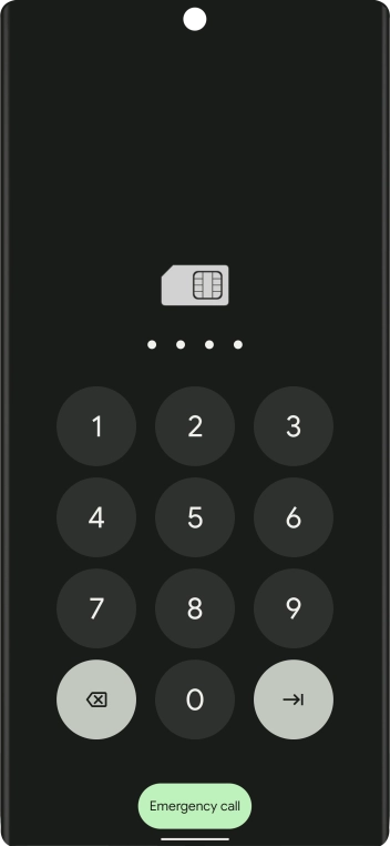 Key in your SIM PIN and press the confirm icon. The default SIM PIN is 0000.