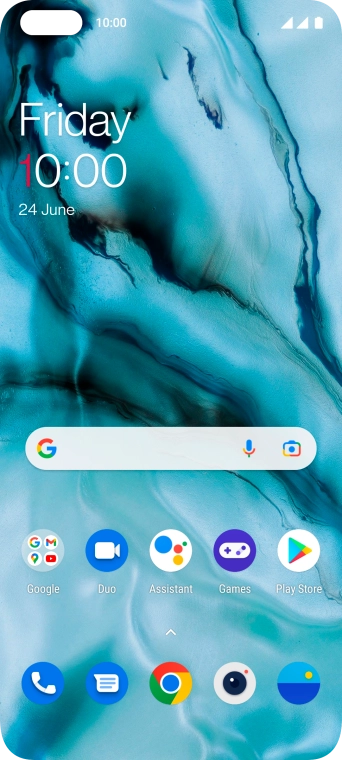 Slide two fingers downwards starting from the top of the screen.