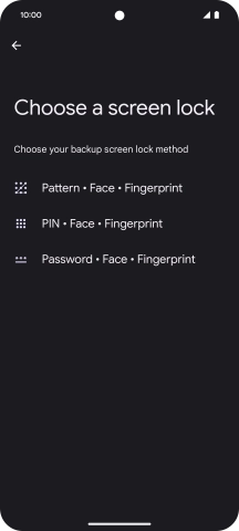 Press the required lock code and follow the instructions on the screen to create an additional lock code.