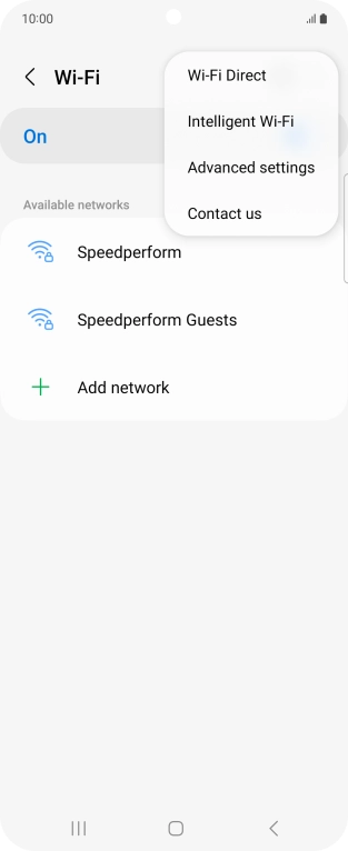 Press Intelligent Wi-Fi. Press Intelligent Wi-Fi.