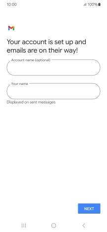 Press the field below 'Account name (optional)' and key in the required name.