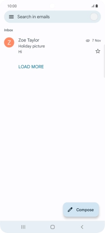 Press the email account icon.