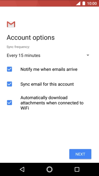 If this screen is displayed, you email account has been recognised and set up automatically. Follow the instructions on the screen to key in more information and finish setting up your phone. If this screen is displayed, you email account has been recognised and set up automatically. Follow the instructions on the screen to key in more information and finish setting up your phone.