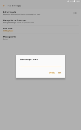 Key in +447802000332 and press SET.