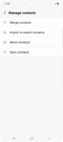 Press Import or export contacts.