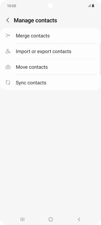 Press Import or export contacts.