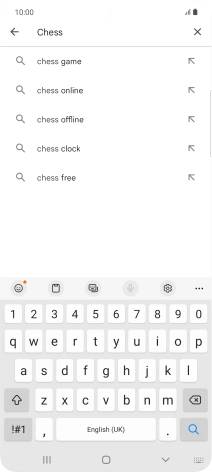 Key in the name or subject of the required app and press the search icon.