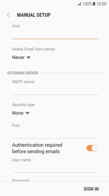 Press the drop down list below 'Delete Email from server'.