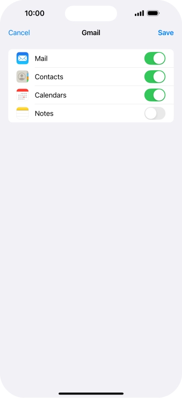 If this screen is displayed, you email account has been recognised and set up automatically. Follow the instructions on the screen to key in more information and finish setting up your phone.