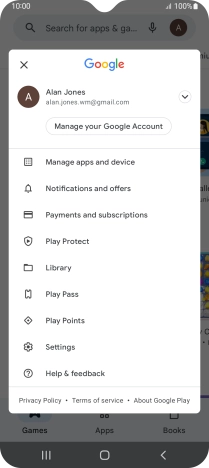 Press Manage apps and device.