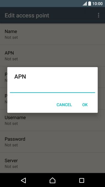 Key in wap.o2.co.uk and press OK.