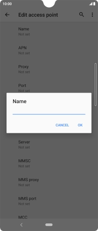 Key in O2 UK MMS and press OK.