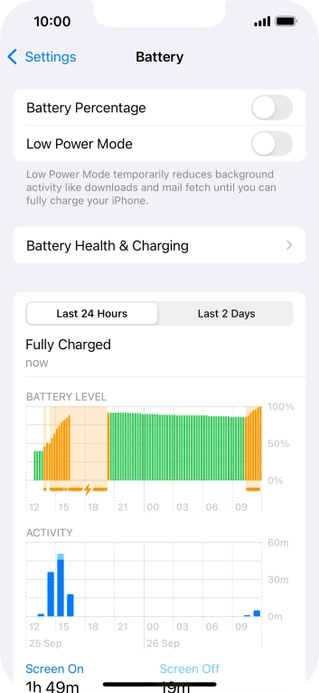 Press the indicator next to 'Low Power Mode' to turn on the function.