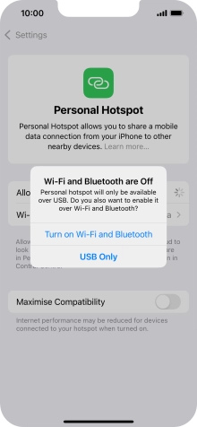 If WiFi is turned off, press Turn on Wi-Fi and Bluetooth.