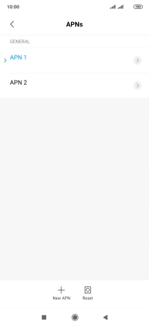 Press the required data connection to activate it.