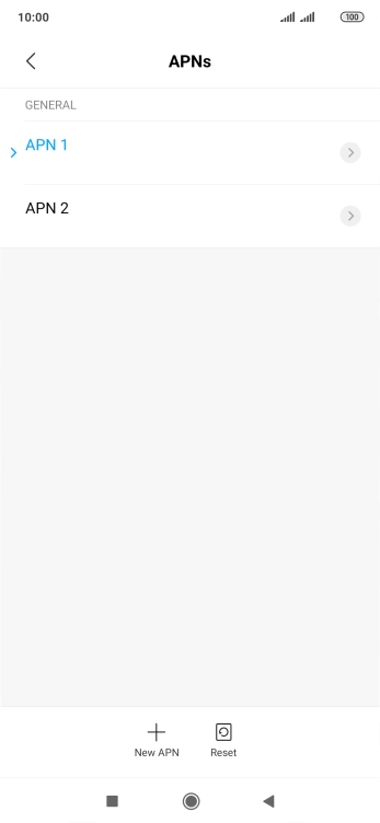 Press the required data connection to activate it.