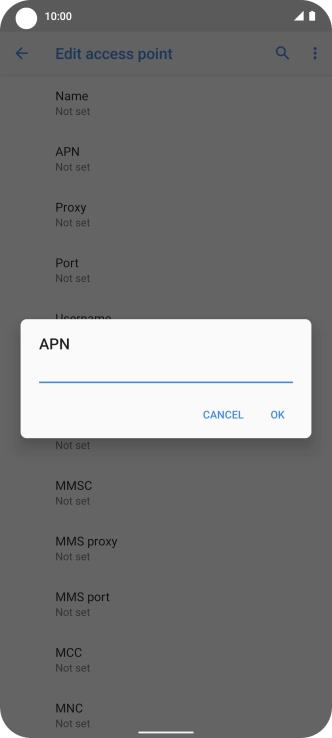 Key in wap.o2.co.uk and press OK.