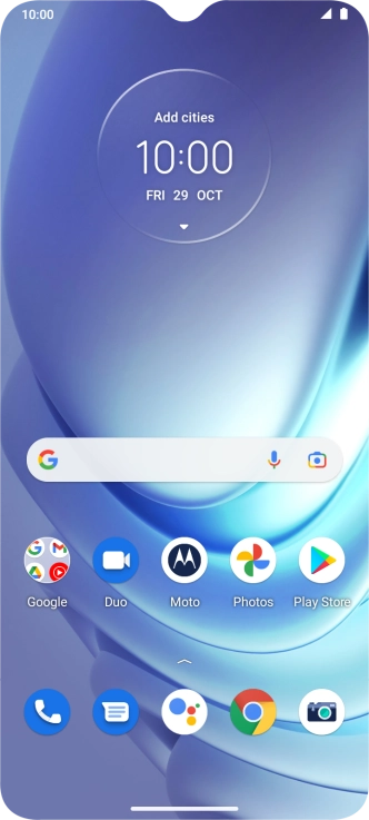 Slide your finger upwards on the screen.