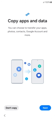 Press Don't copy and follow the instructions on the screen to finish the activation.