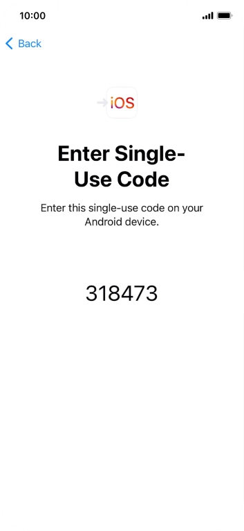 Follow the instructions on the screen and in the 'Move to iOS' app to transfer the content from the Android phone to your phone and set up your phone and prepare it for use.