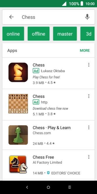 Press the required app.