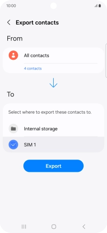 Press Export.