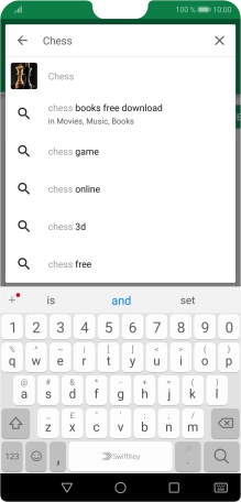 Key in the name or subject of the required app and press the search icon.