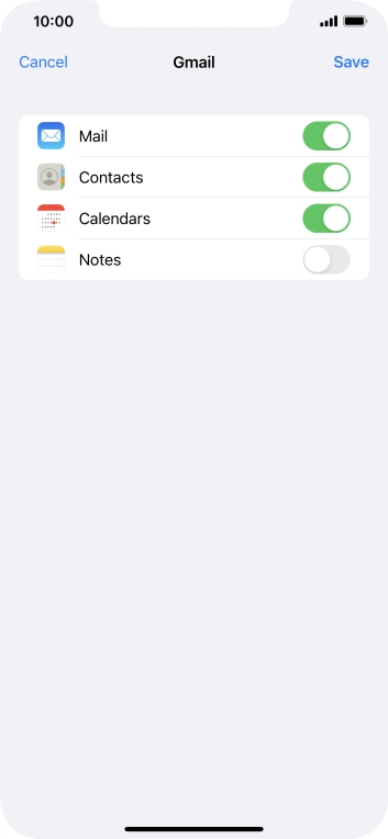 If this screen is displayed, you email account has been recognised and set up automatically. Follow the instructions on the screen to key in more information and finish setting up your phone.
