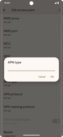 Key in mms and press OK.
