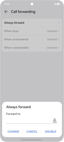 Press DISABLE.