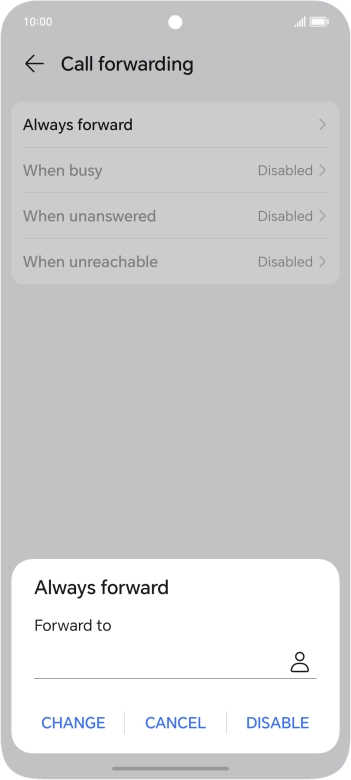 Press DISABLE.
